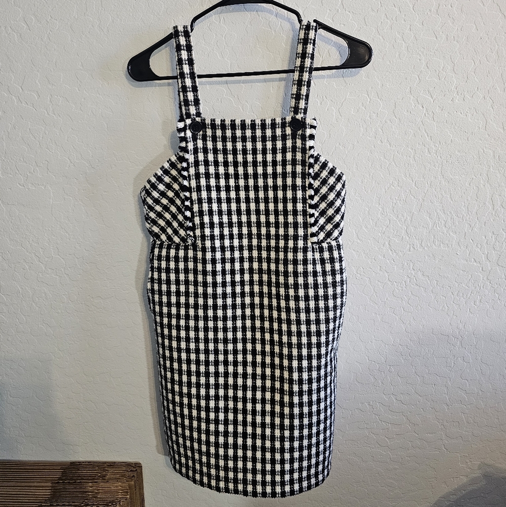 Francesca's Tweed Black and White Dress, Size Small